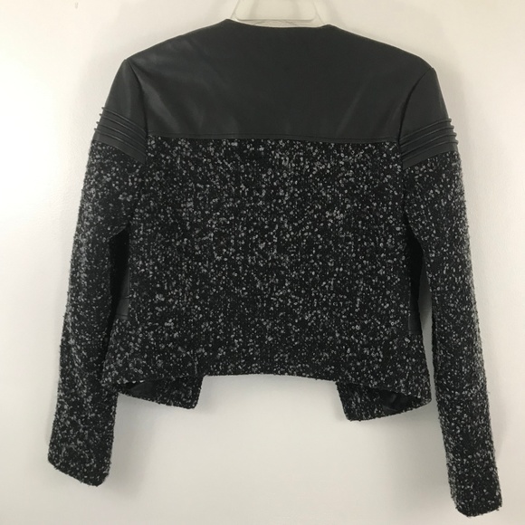 mark. Faux Leather and Tweed Black Jacket S - Picture 5 of 7